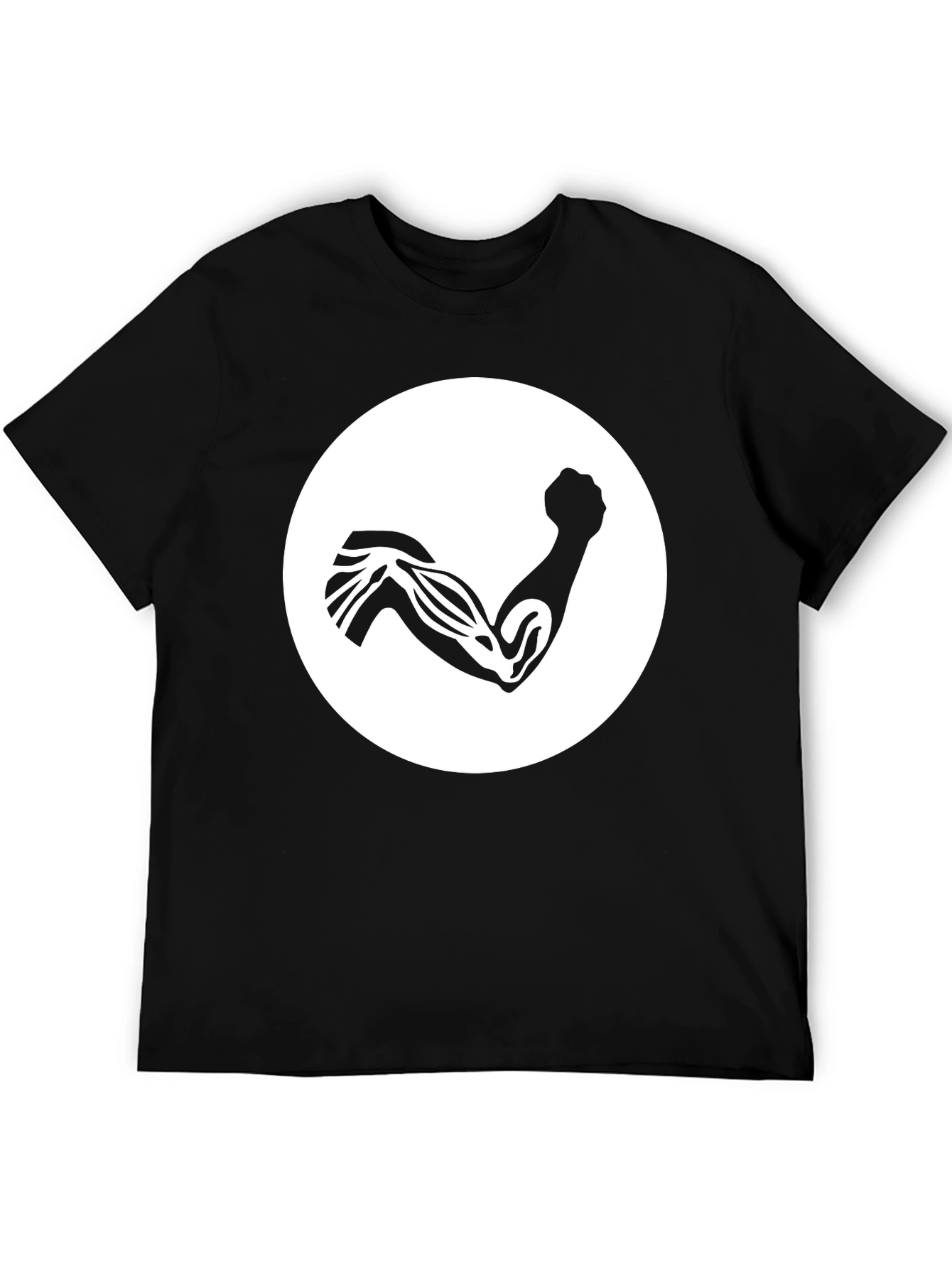 Black Muscle Arm Graphic Tee