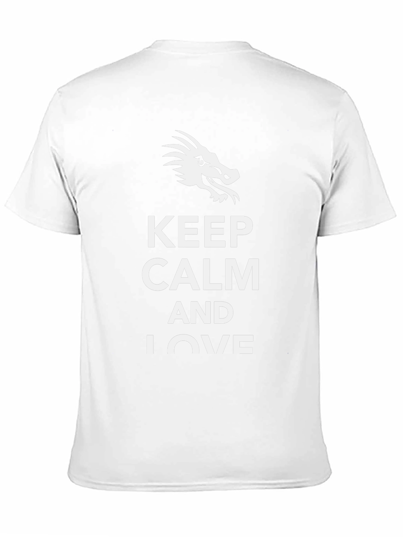 Keep Calm Dragon Love T-Shirt - Mens Black Tee