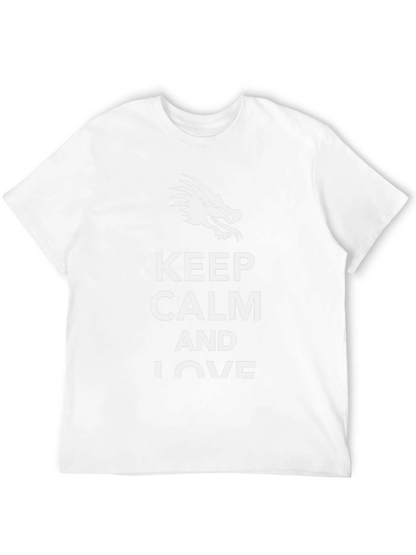 Keep Calm Dragon Love T-Shirt - Mens Black Tee