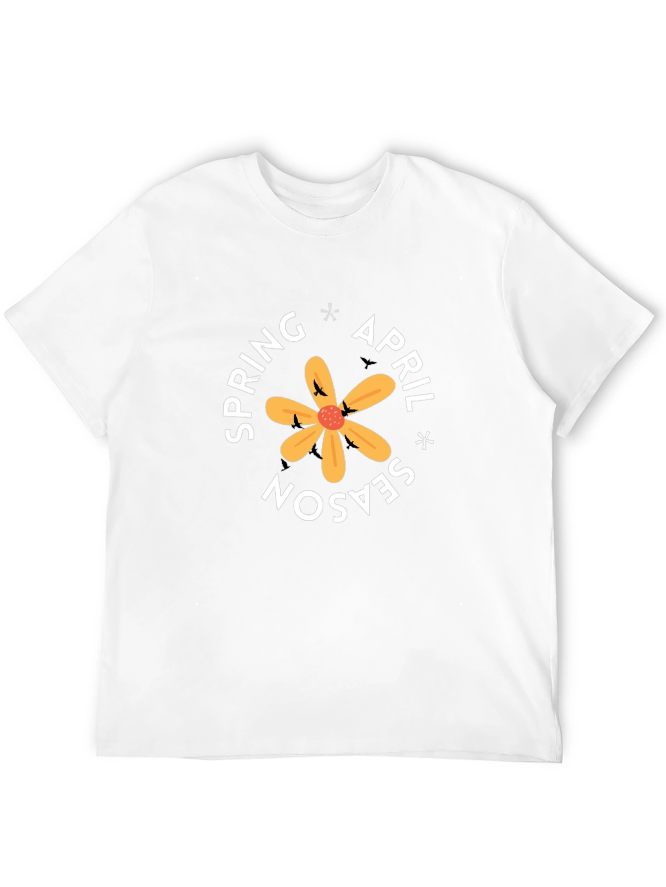 Spring April Season Black Graphic Tee