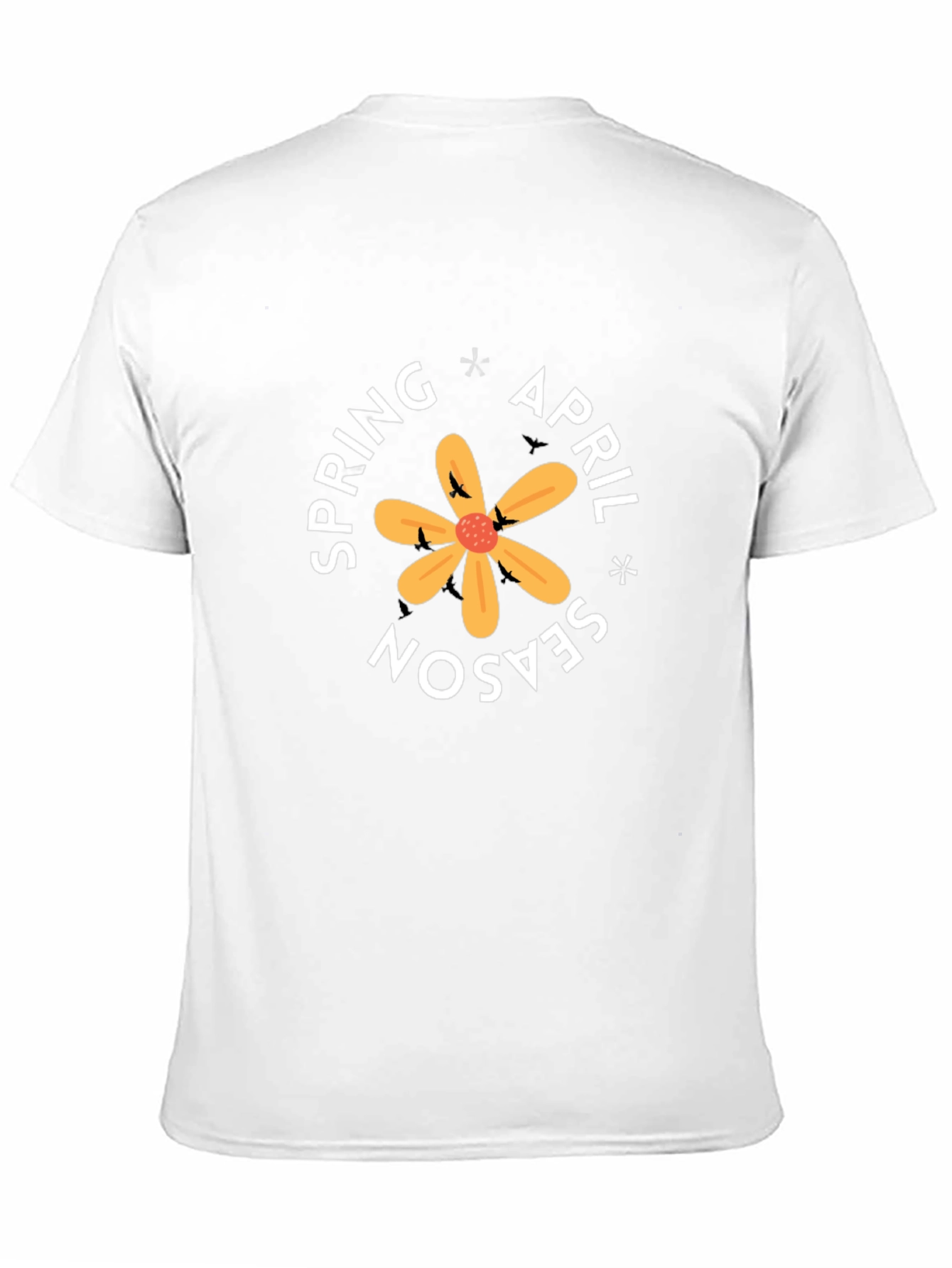 Spring April Season Black Graphic Tee