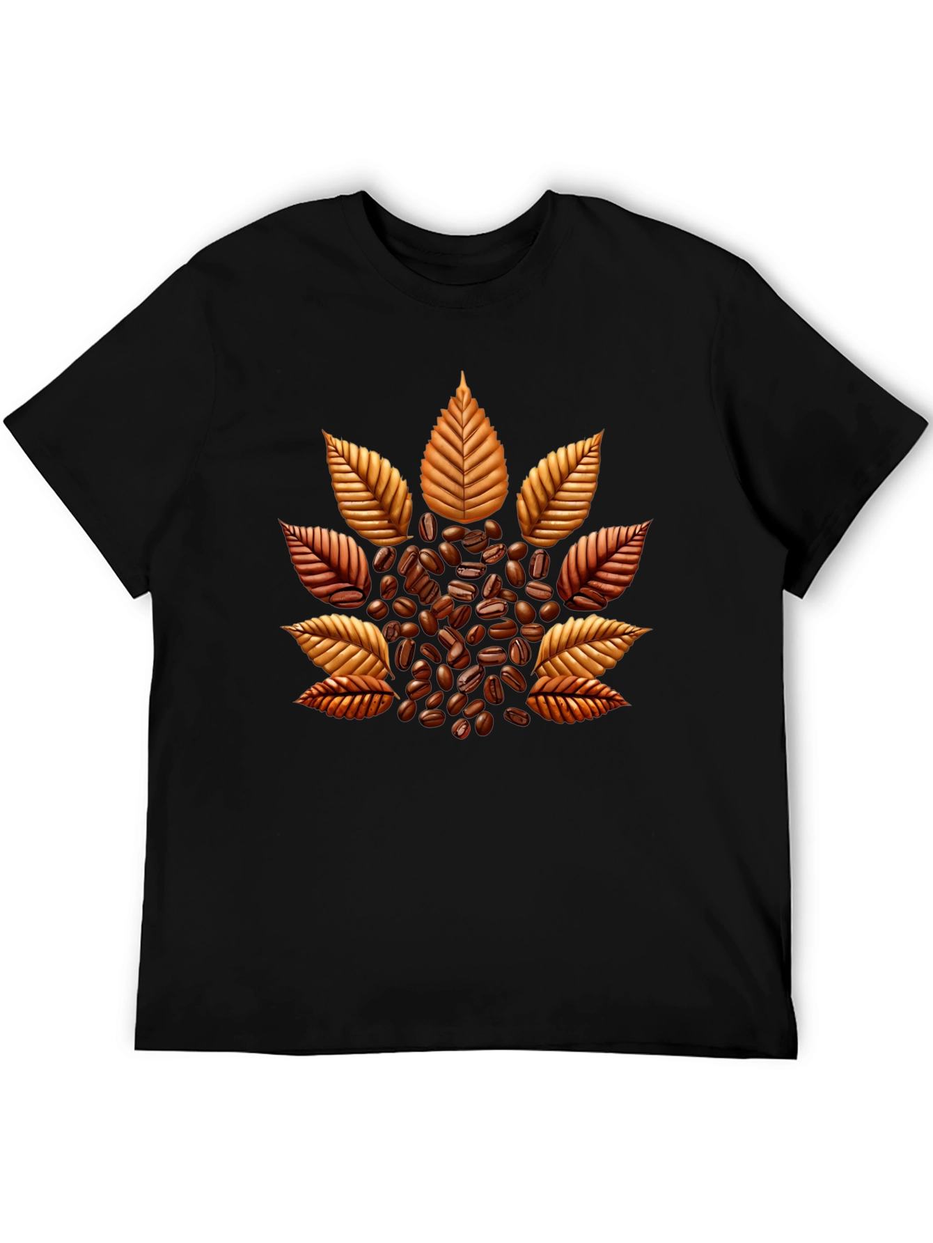 Coffee Bean Leaf Graphic T-Shirt - Unique Design