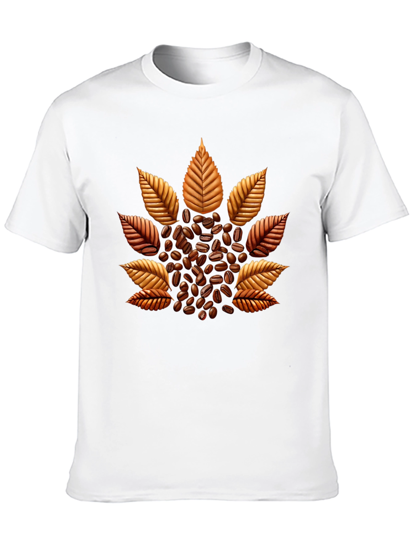 Coffee Bean Leaf Graphic T-Shirt - Unique Design