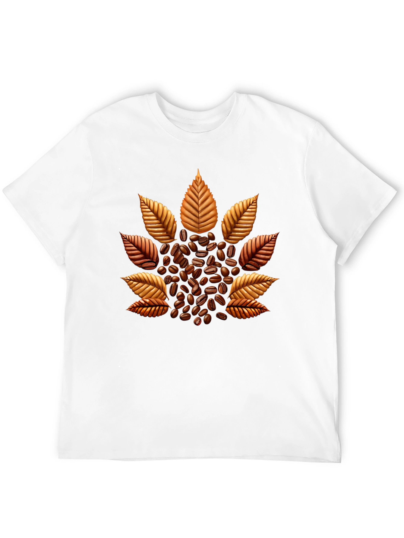 Coffee Bean Leaf Graphic T-Shirt - Unique Design