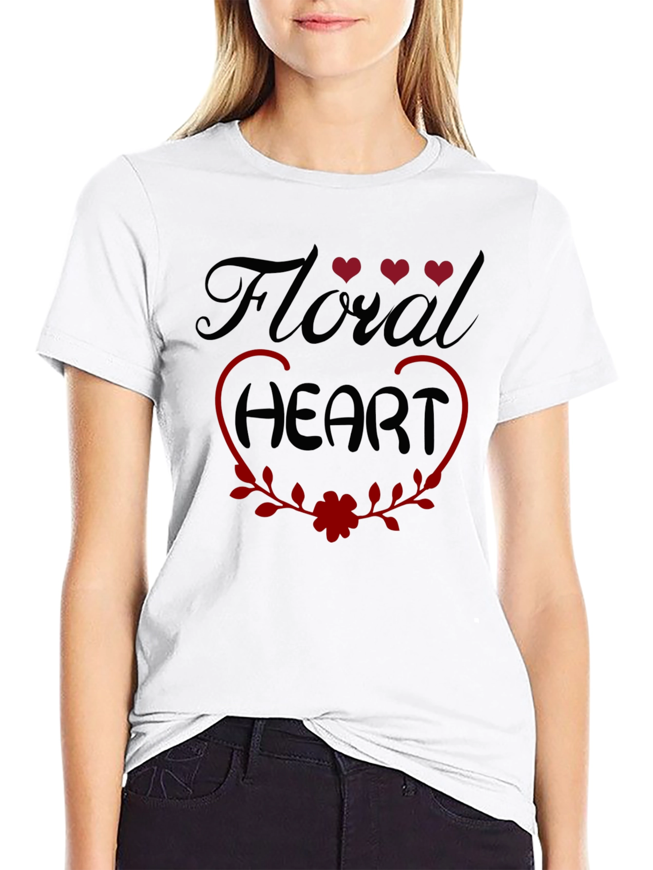 Floral Heart Graphic Tee
