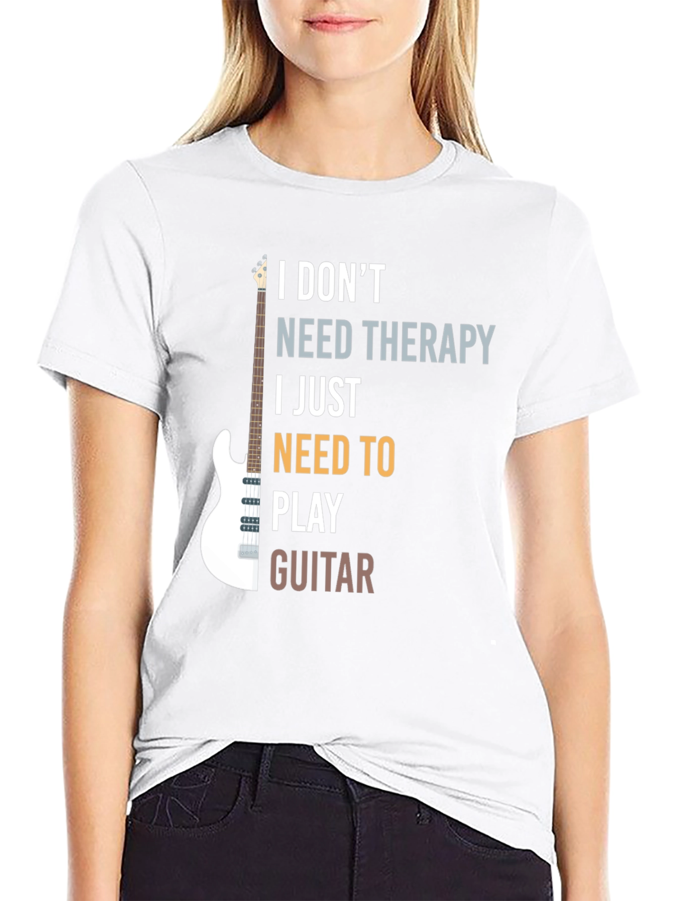 Guitar Therapy T-Shirt: Play Away Your Troubles