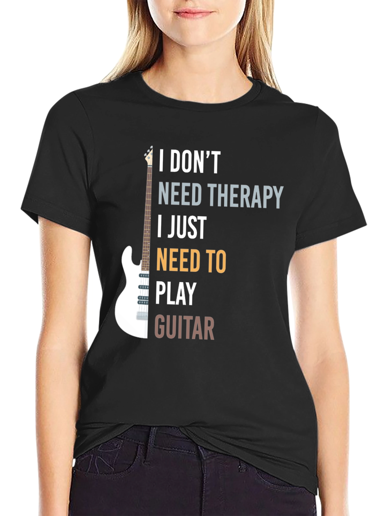 Guitar Therapy T-Shirt: Play Away Your Troubles