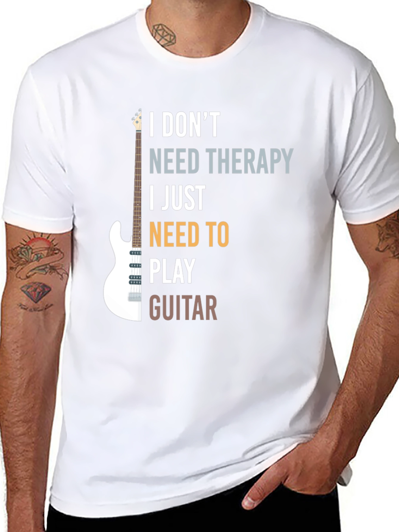 Guitar Therapy T-Shirt: Play Away Your Troubles
