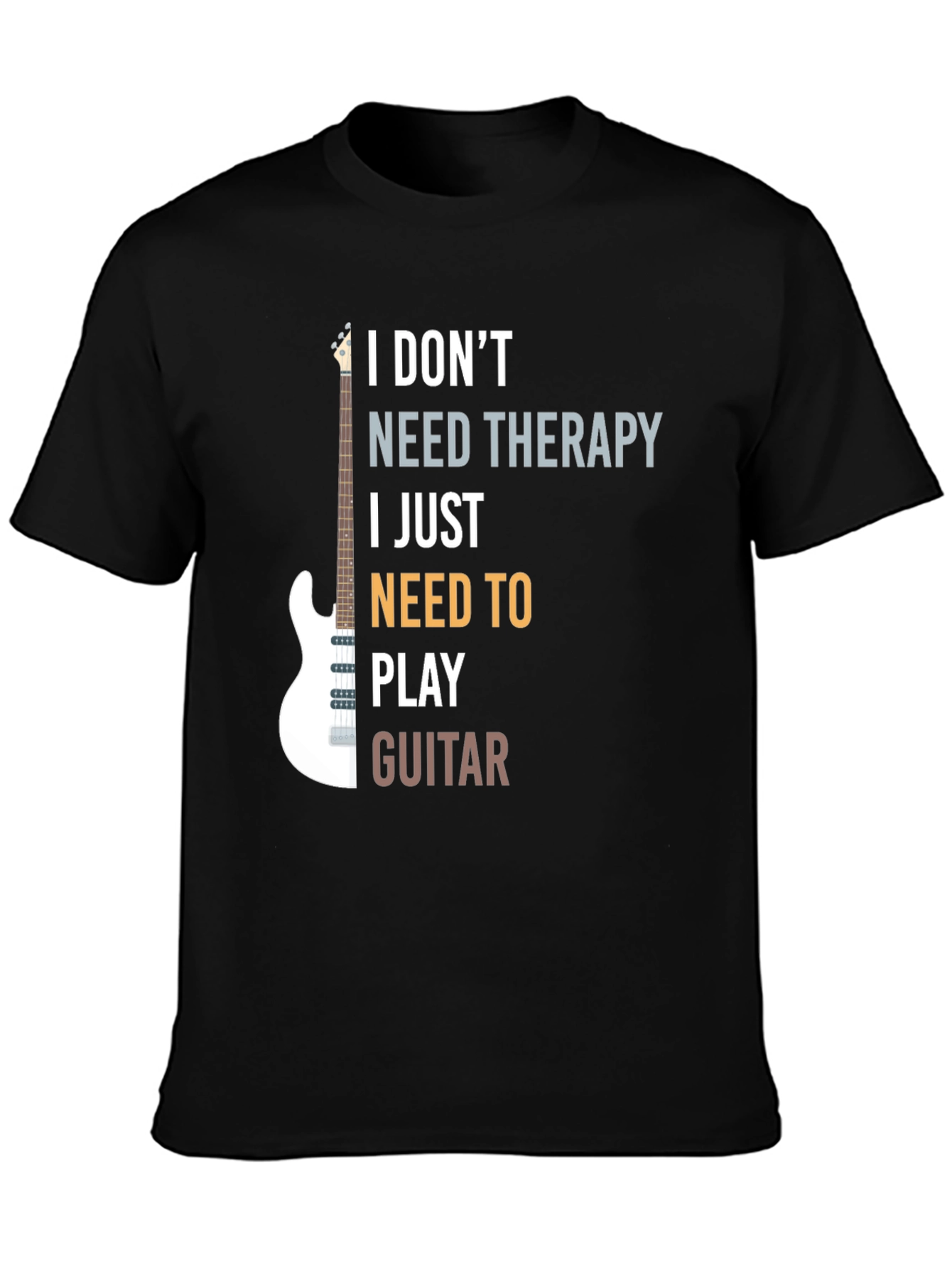 Guitar Therapy T-Shirt: Play Away Your Troubles