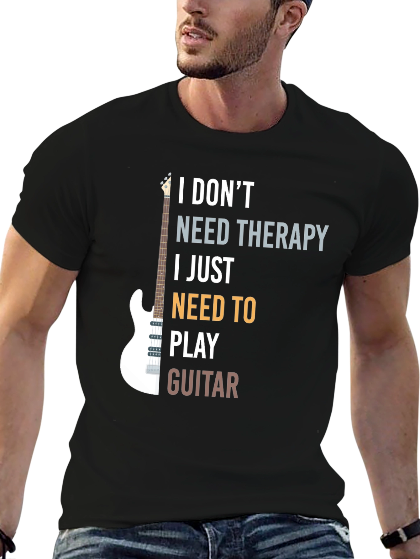 Guitar Therapy T-Shirt: Play Away Your Troubles
