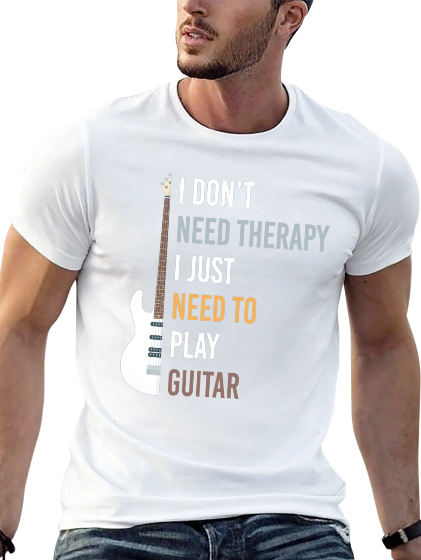 Guitar Therapy T-Shirt: Play Away Your Troubles