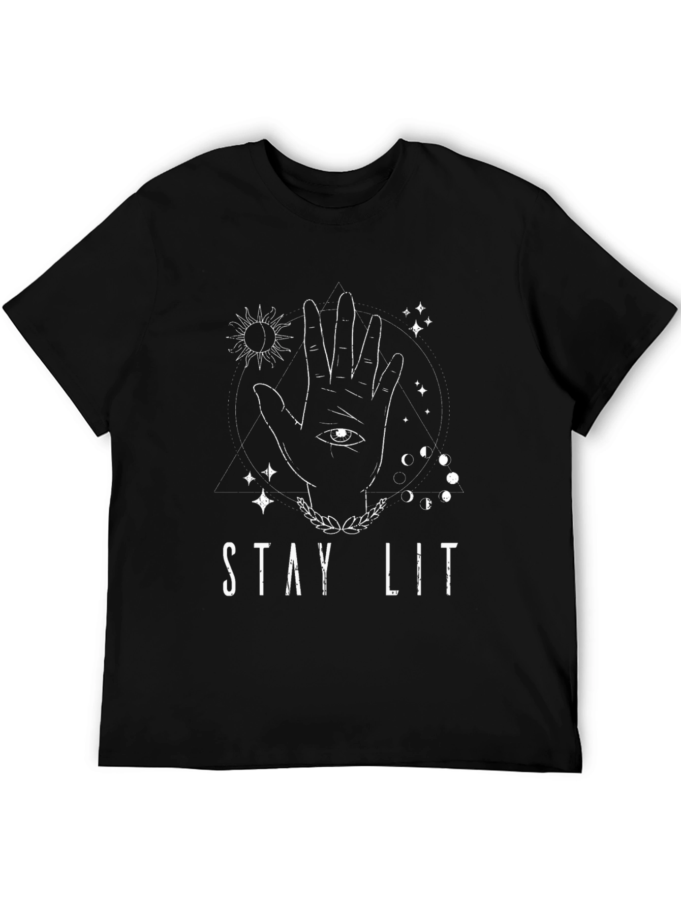 Stay Lit Graphic Tee - Occult Hand Design