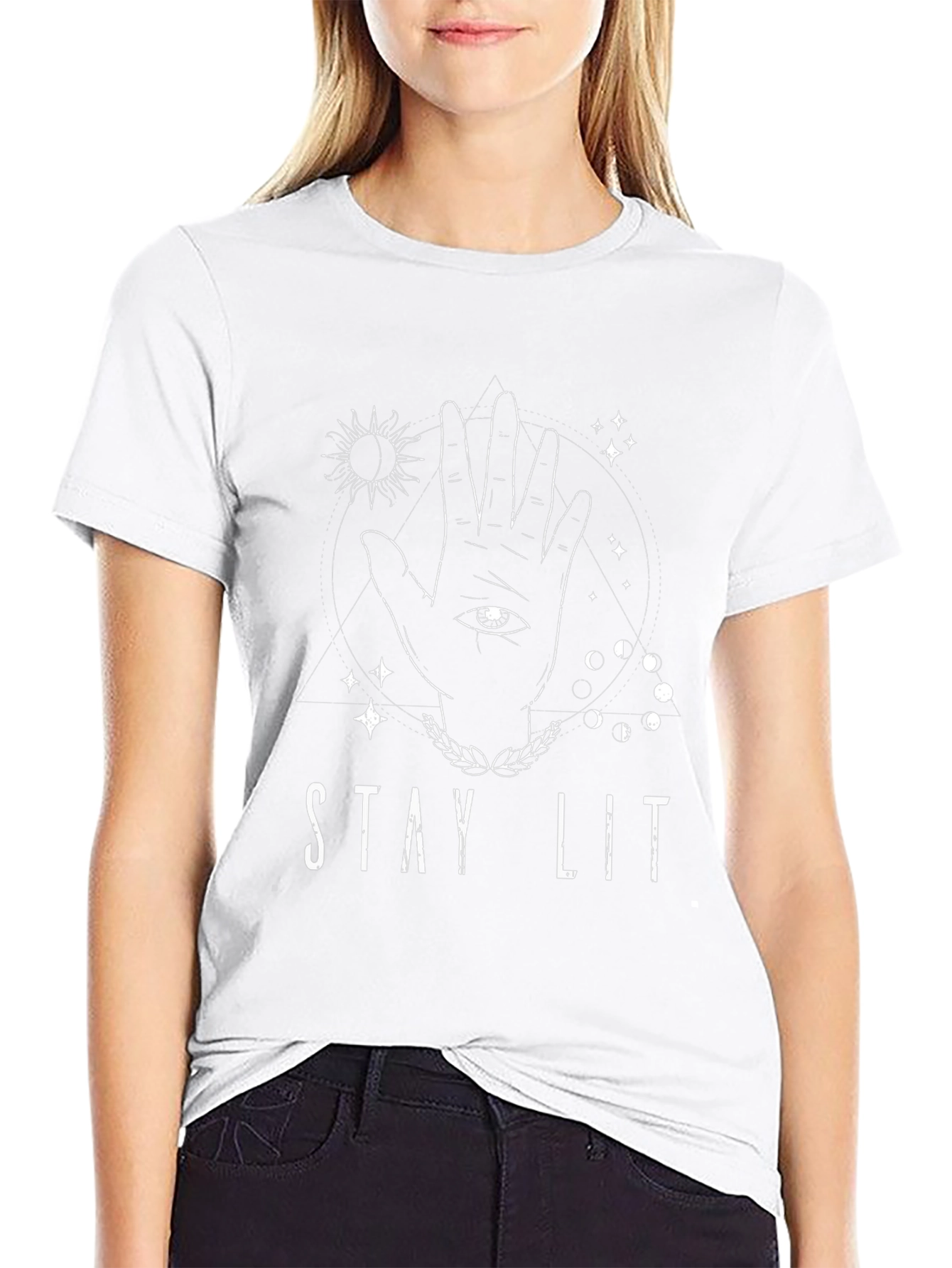 Stay Lit Graphic Tee - Occult Hand Design