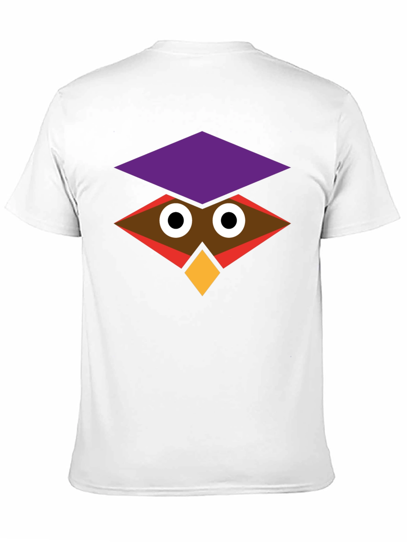 Geometric Owl Graphic Black T-Shirt