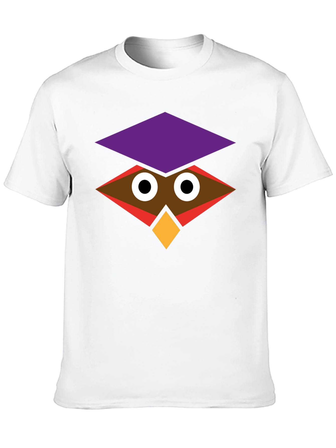 Geometric Owl Graphic Black T-Shirt