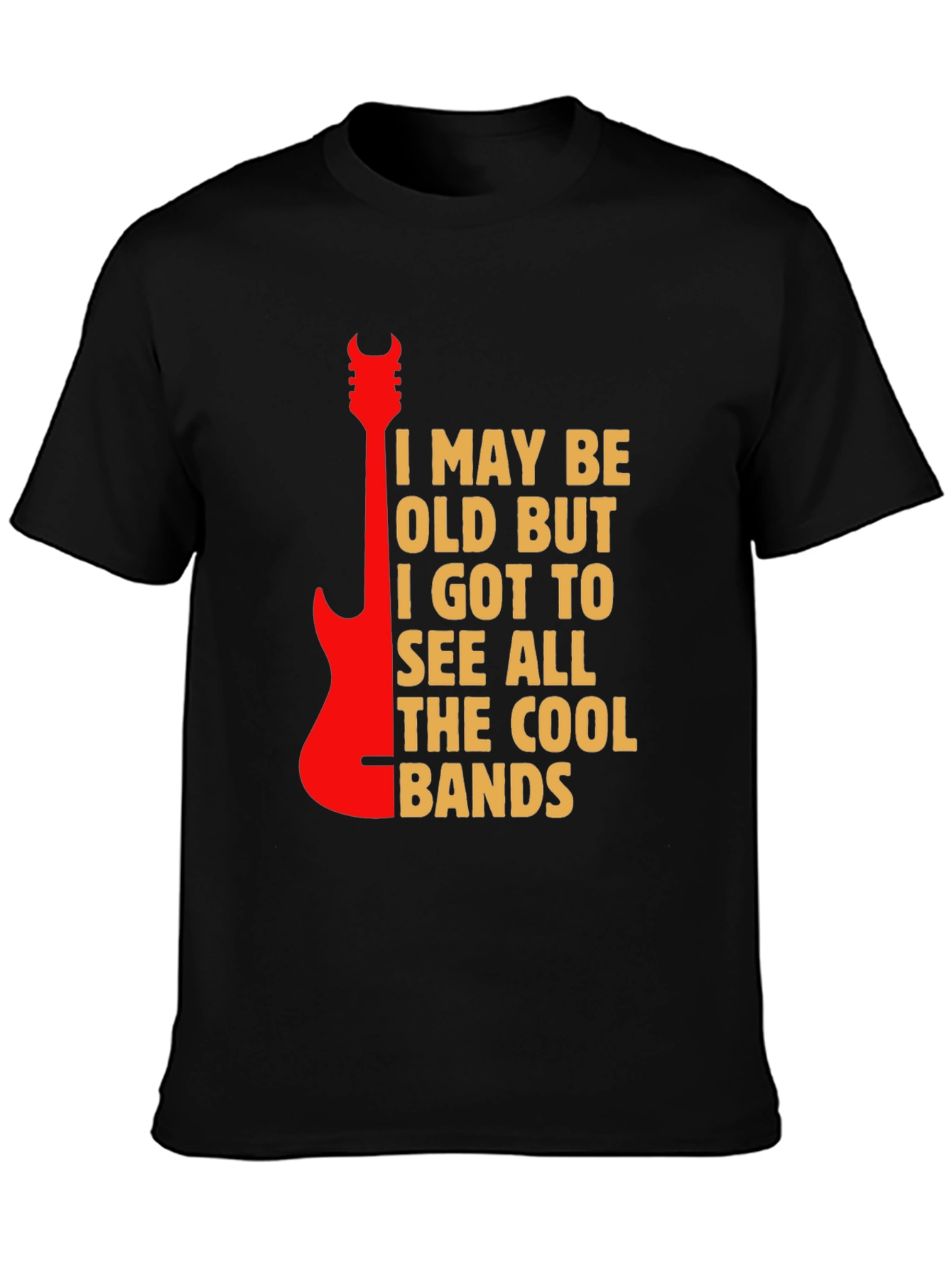 Cool Bands Guitar Graphic T-Shirt