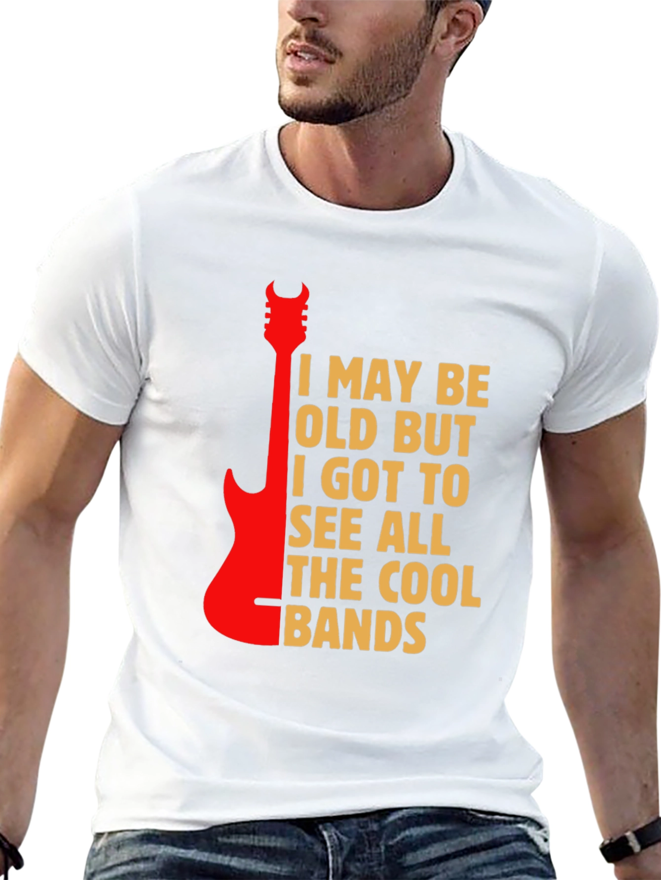 Cool Bands Guitar Graphic T-Shirt