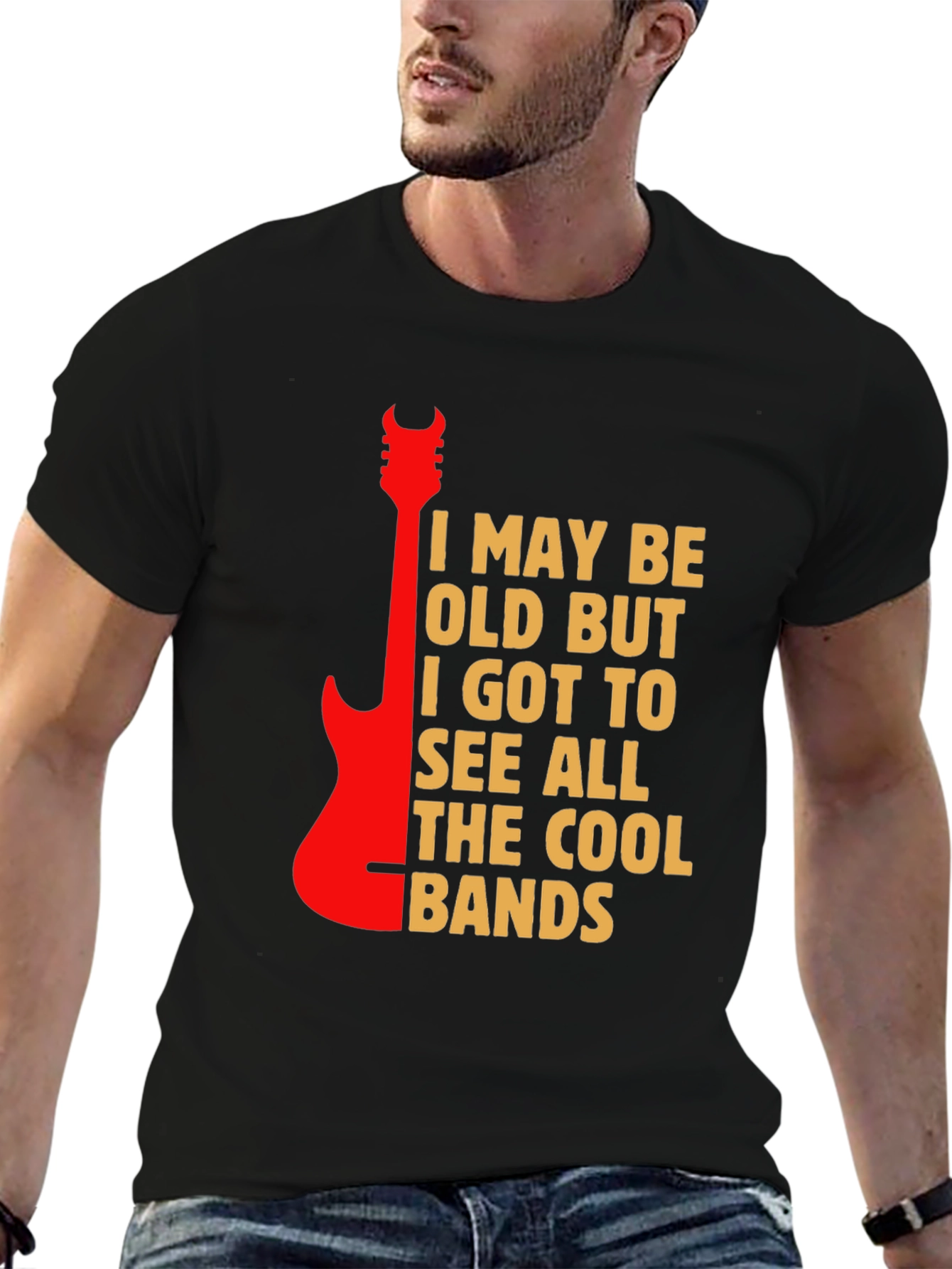 Cool Bands Guitar Graphic T-Shirt