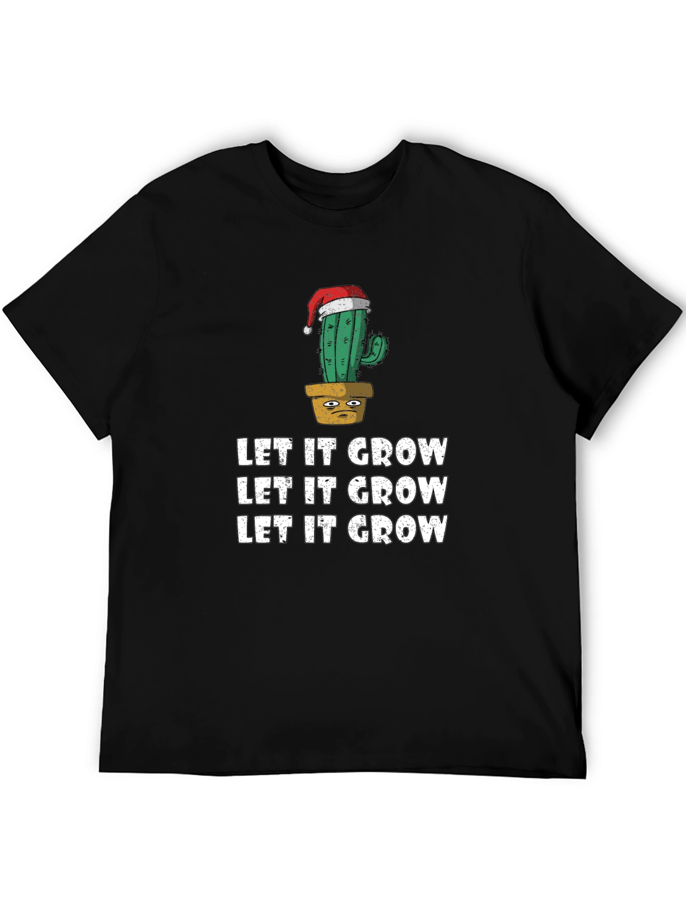 Let It Grow Cactus Christmas T-Shirt