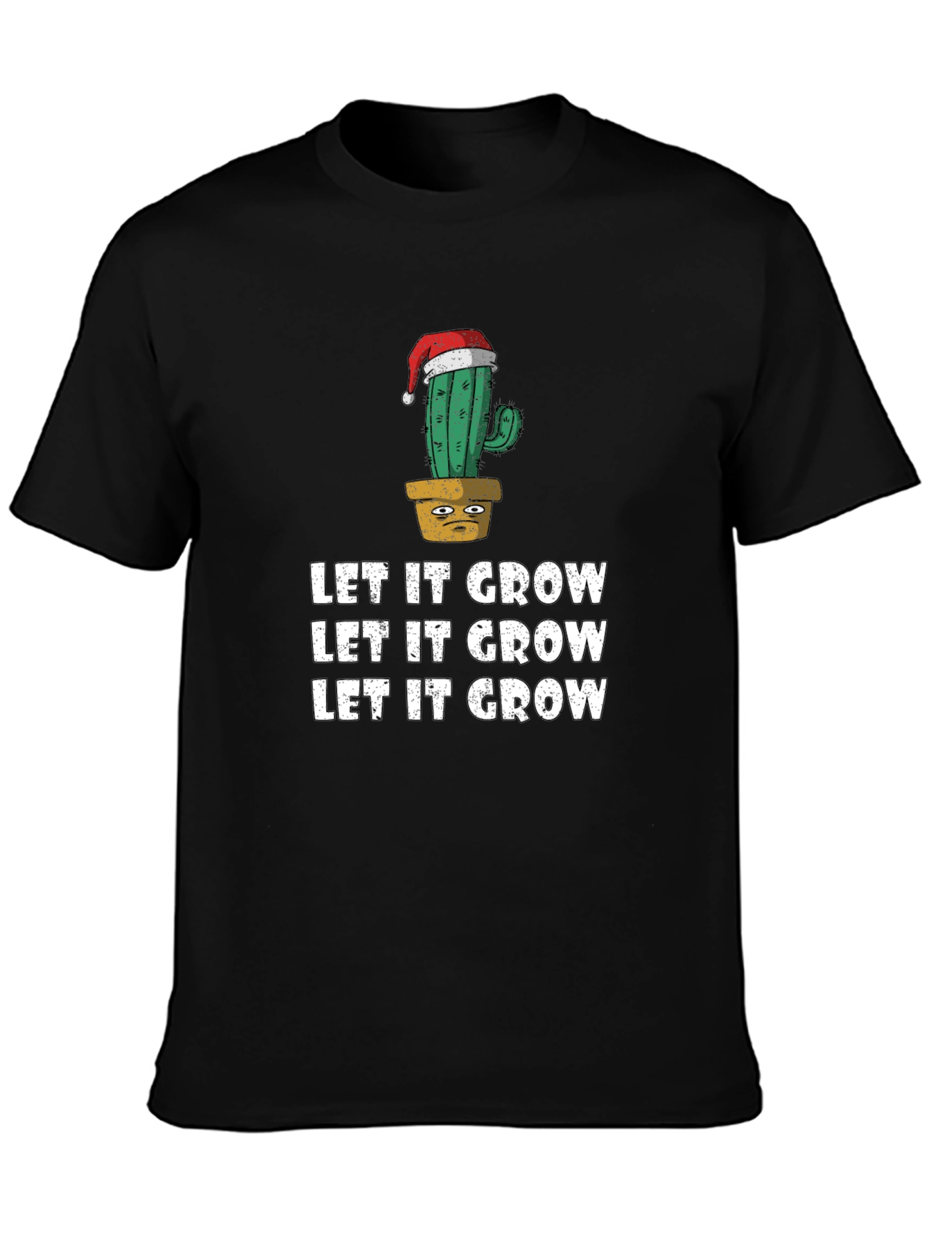 Let It Grow Cactus Christmas T-Shirt