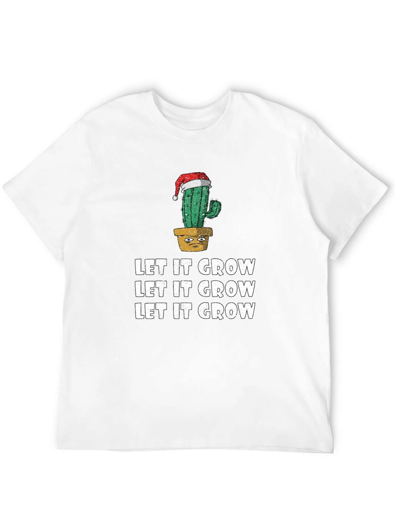 Let It Grow Cactus Christmas T-Shirt