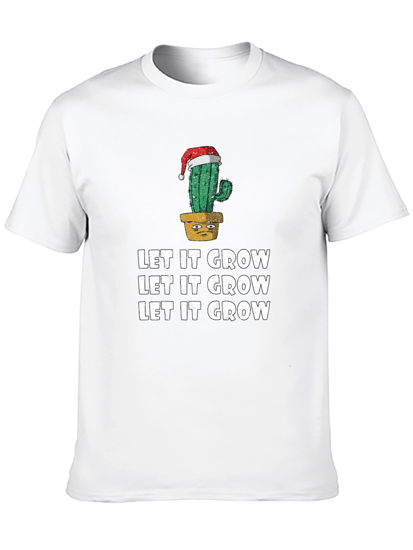 Let It Grow Cactus Christmas T-Shirt