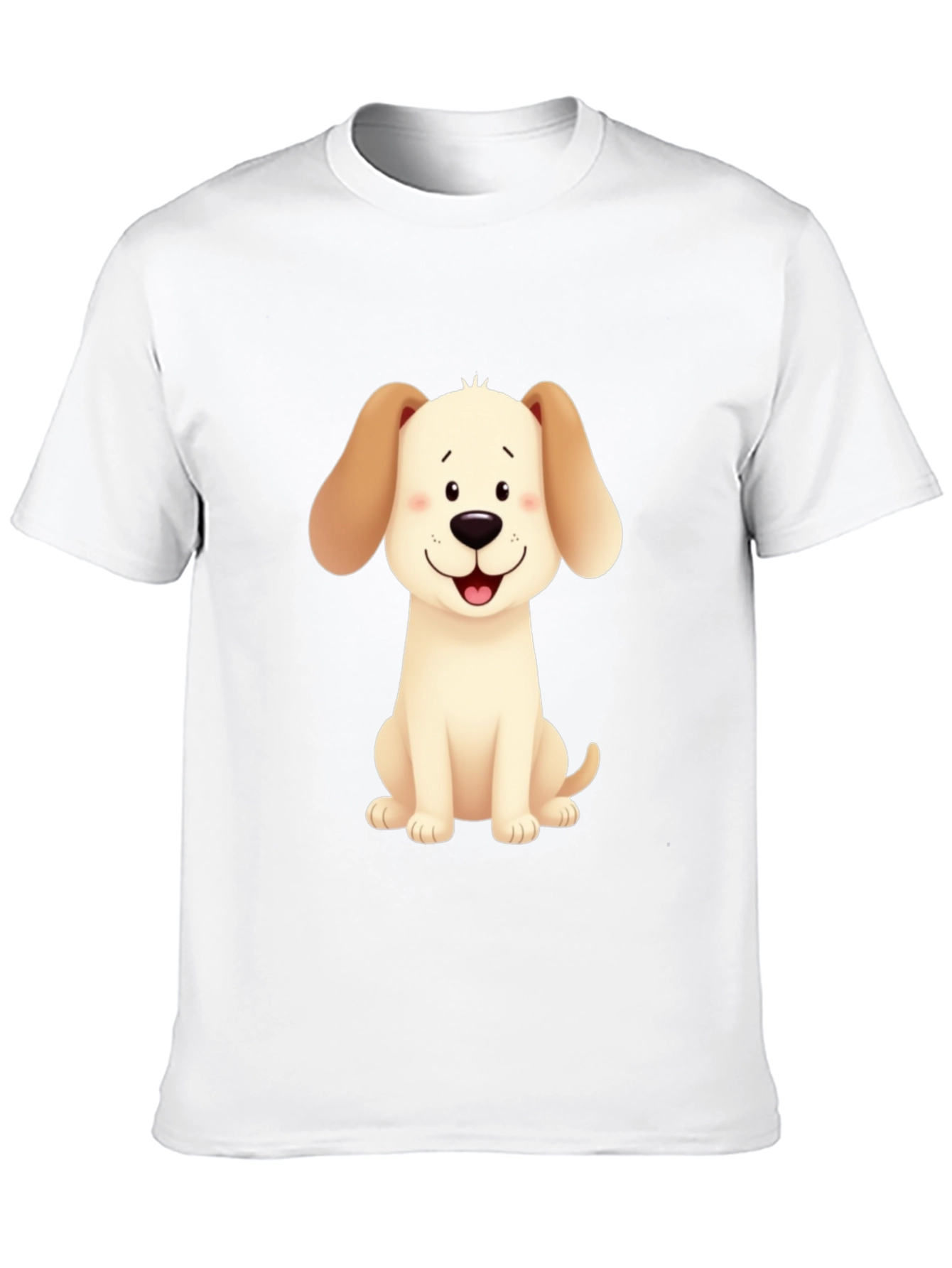 Cute Cartoon Dog Graphic T-Shirt