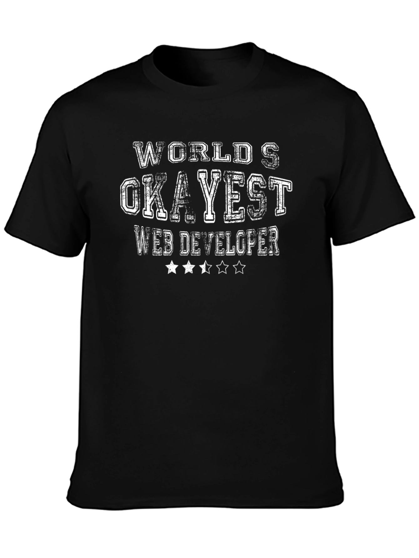 Okayest Web Developer Black T-Shirt