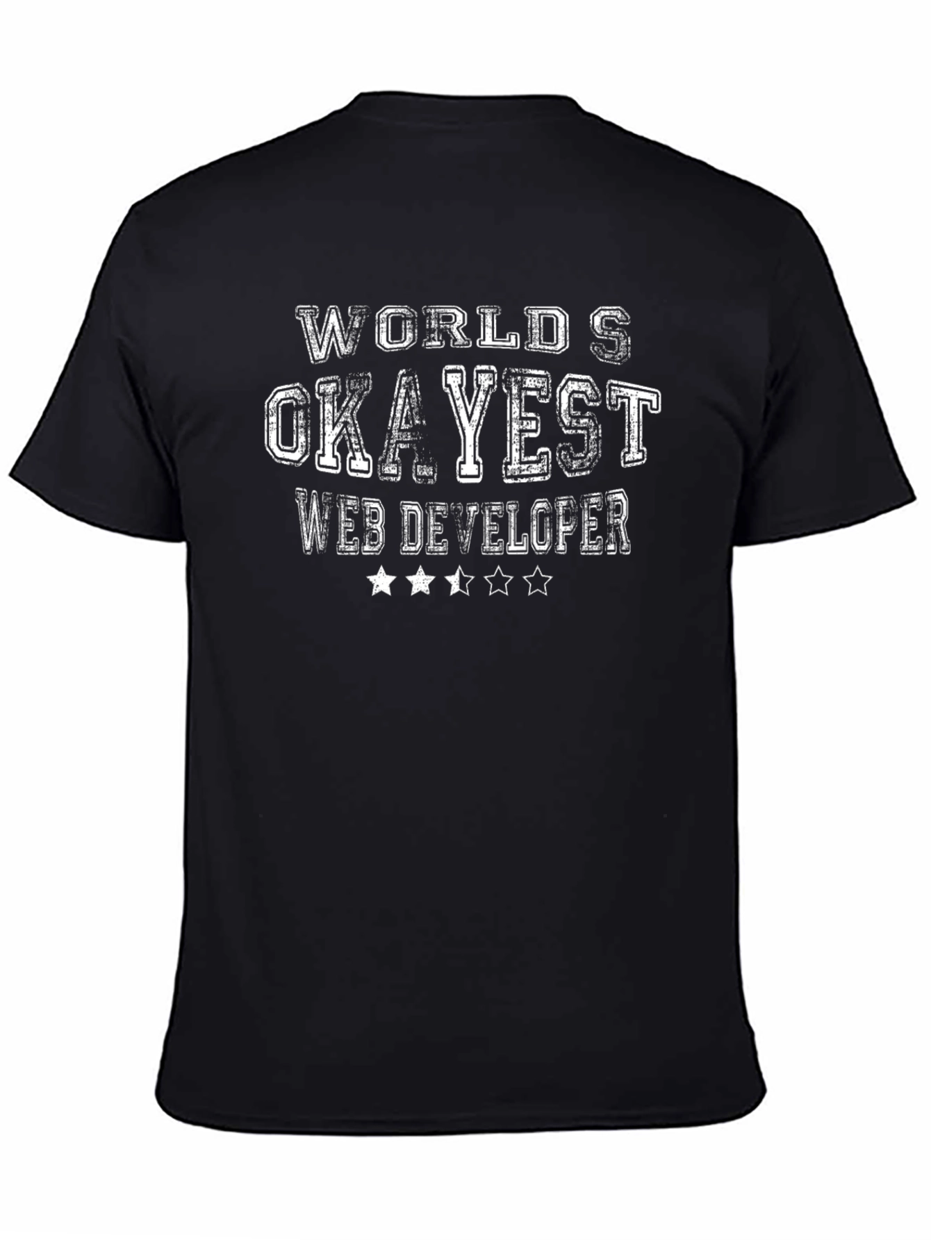 Okayest Web Developer Black T-Shirt