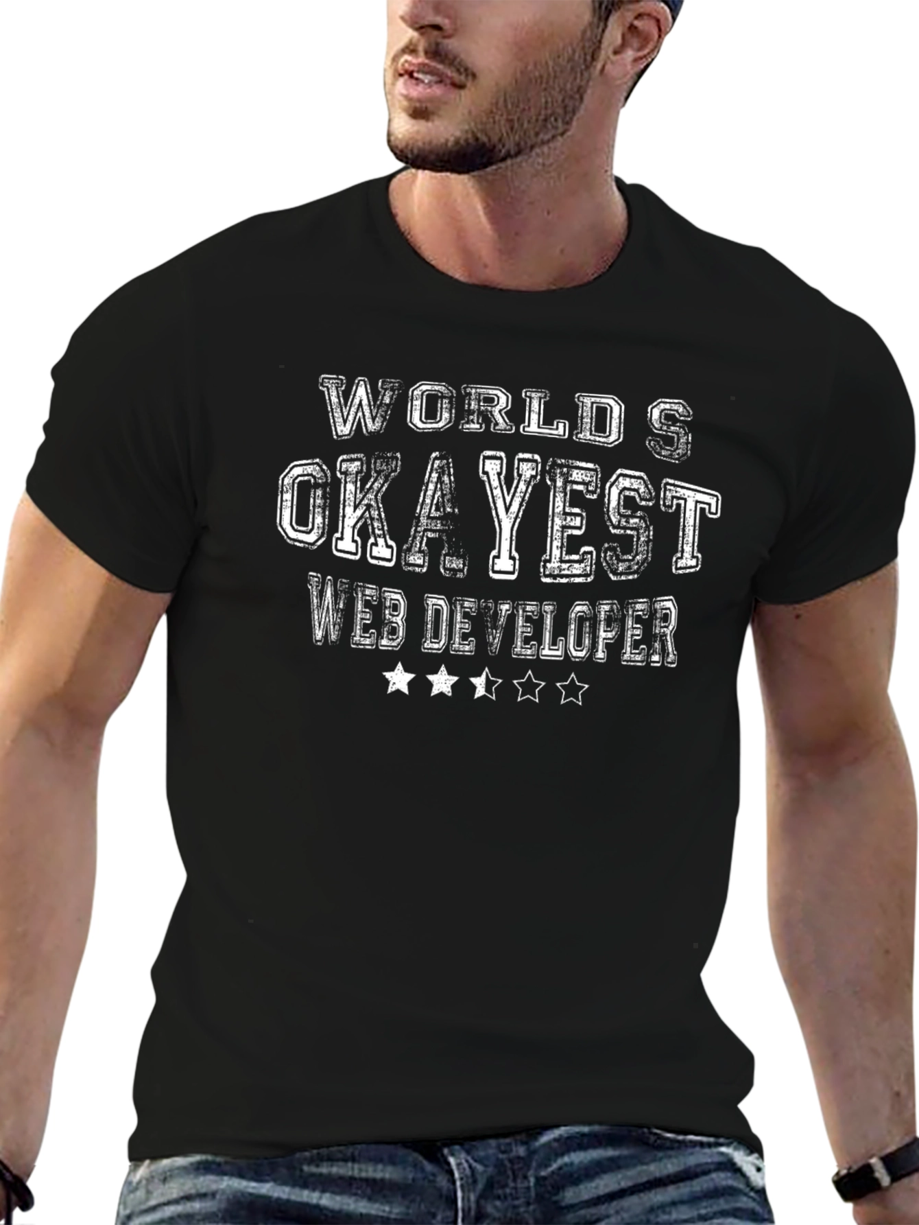 Okayest Web Developer Black T-Shirt