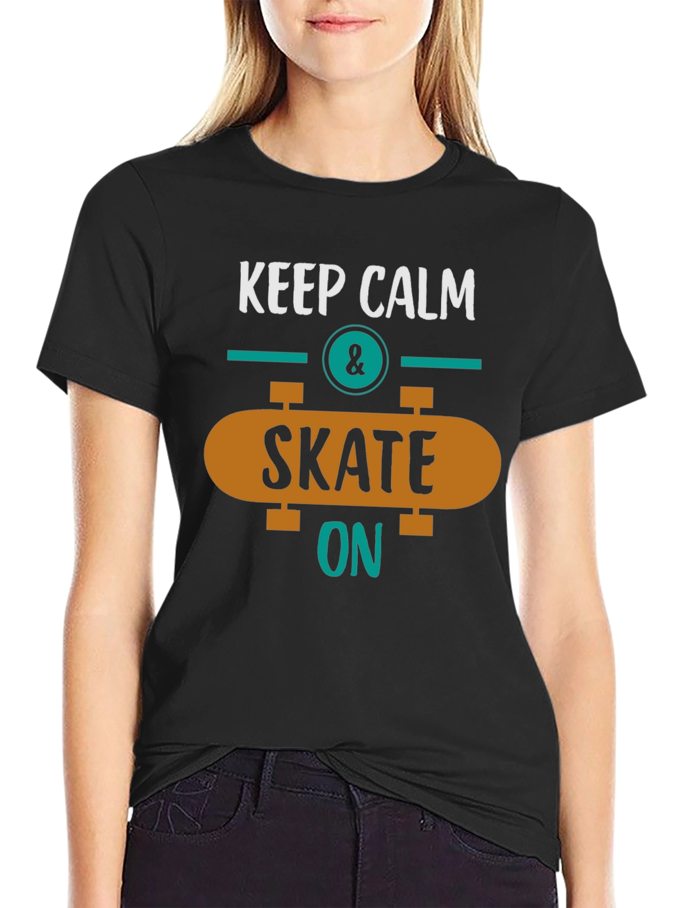 Keep Calm & Skate On Graphic Tee