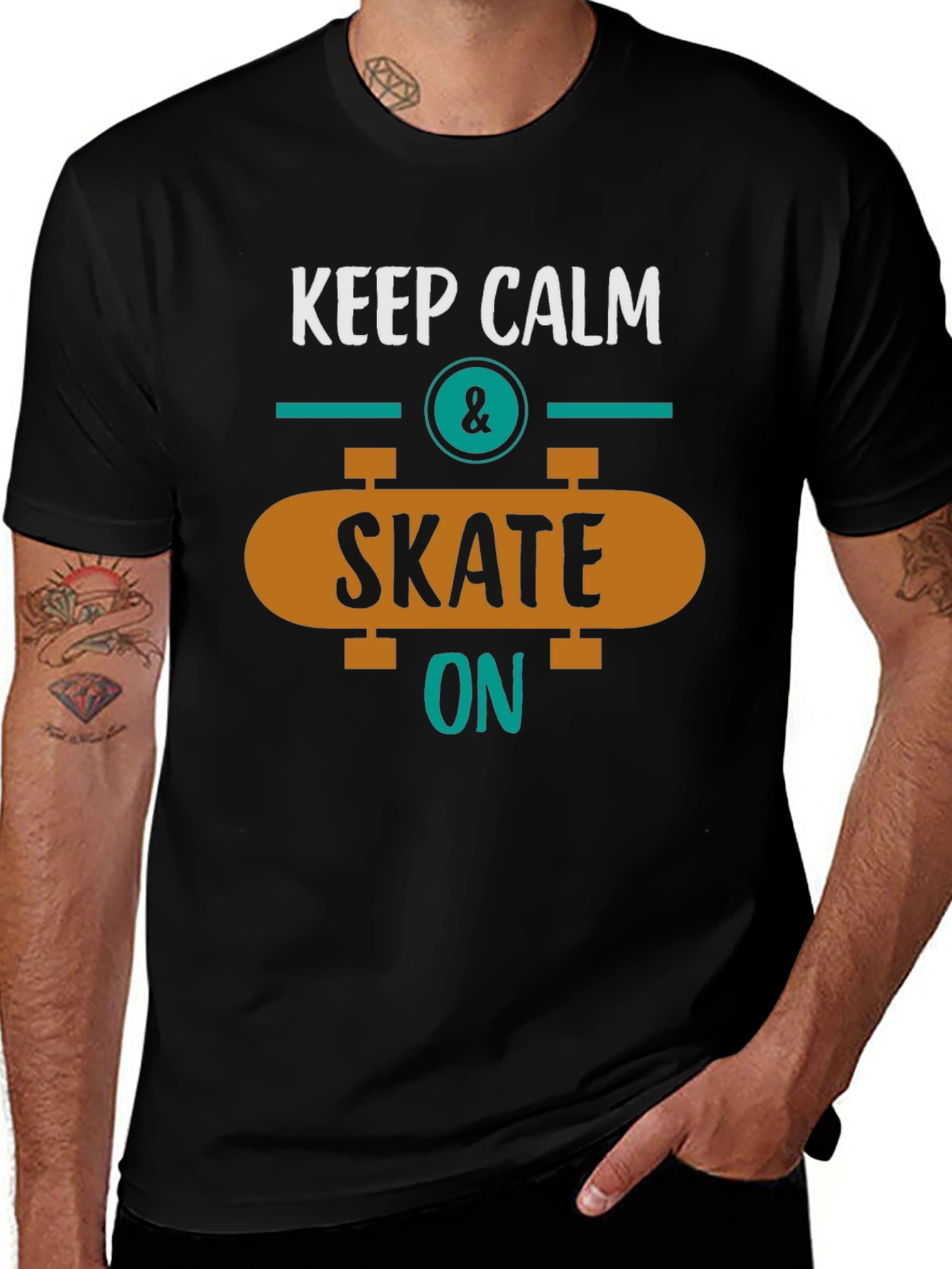 Keep Calm & Skate On Graphic Tee