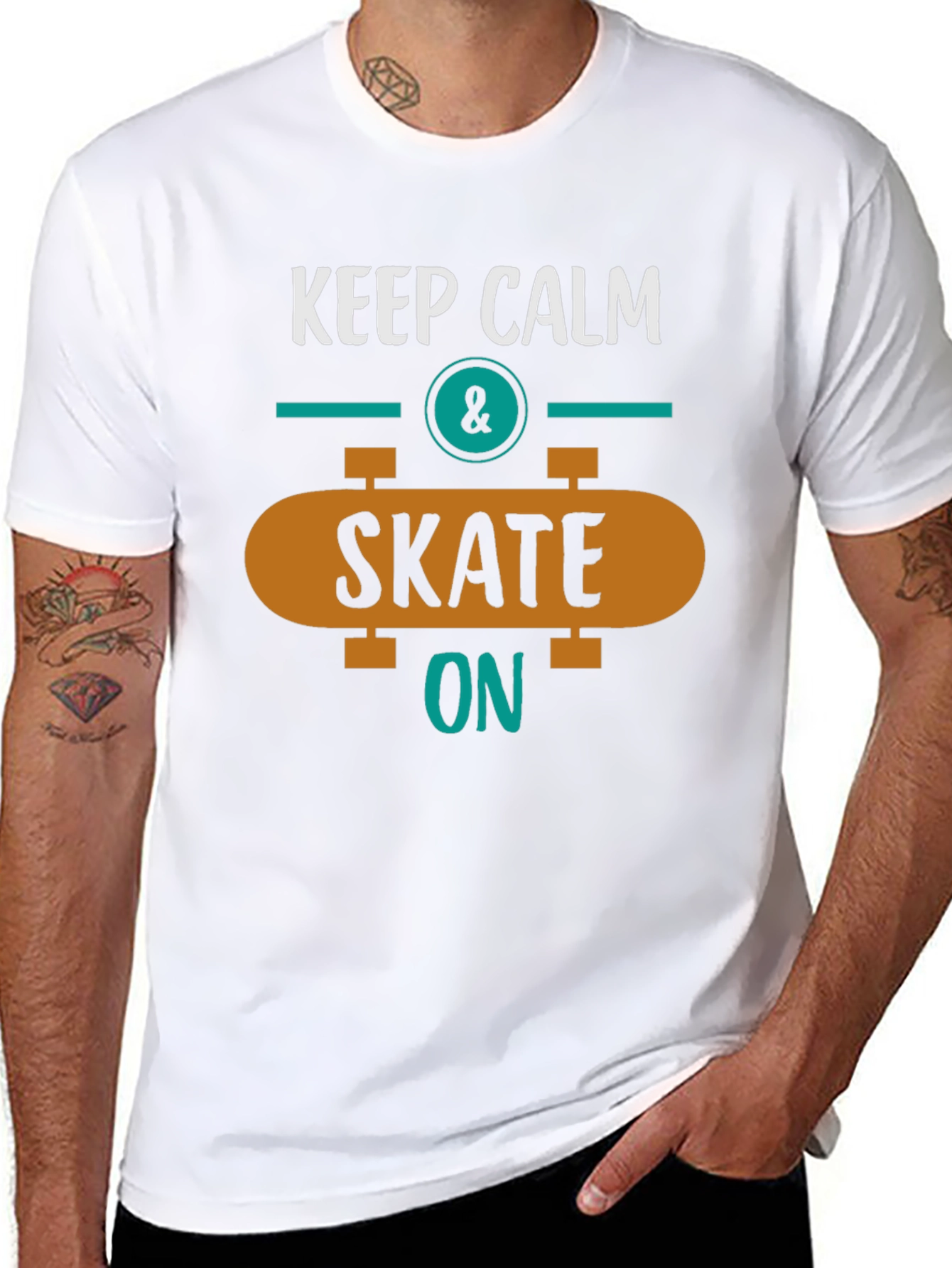 Keep Calm & Skate On Graphic Tee
