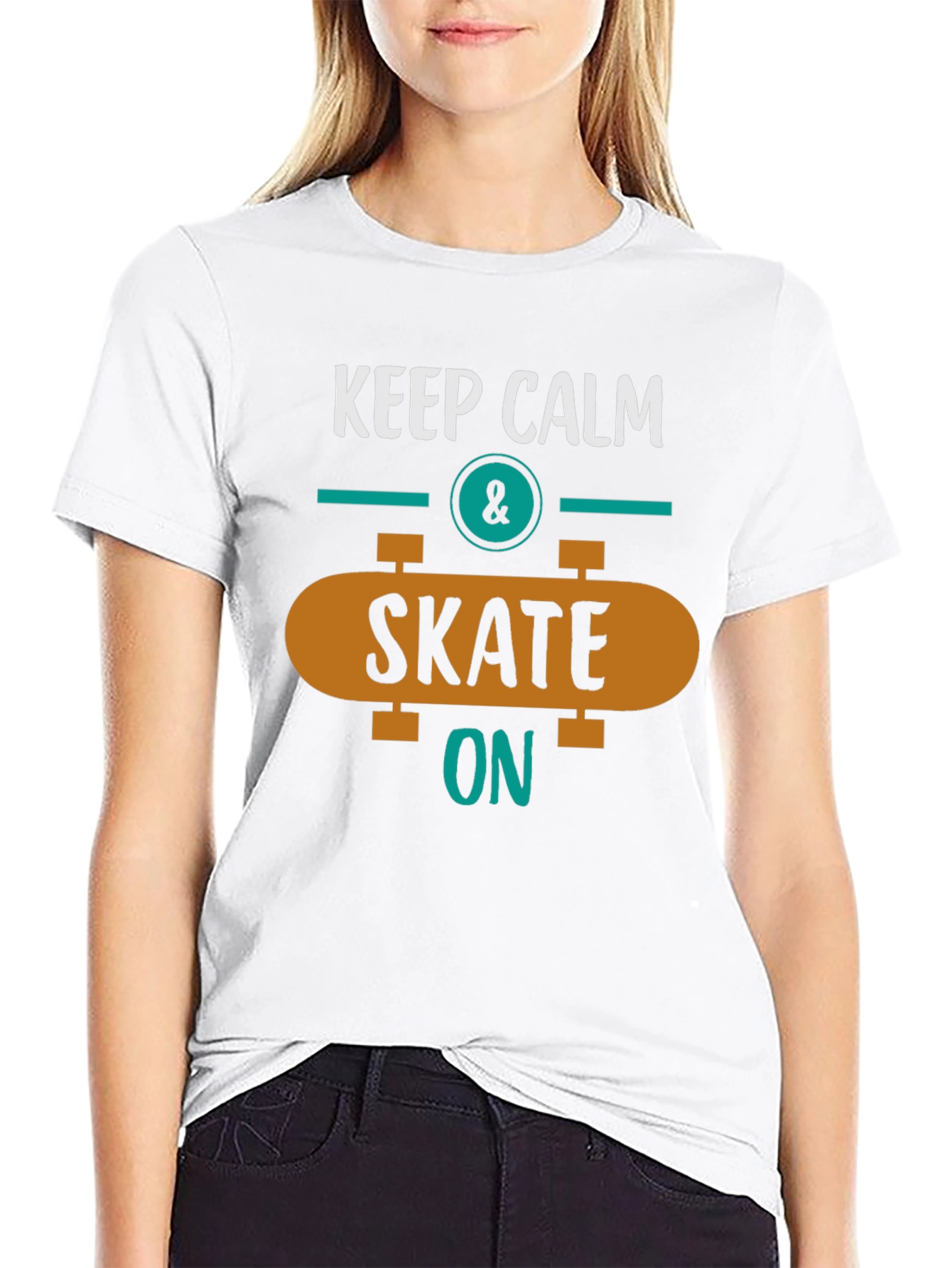 Keep Calm & Skate On Graphic Tee