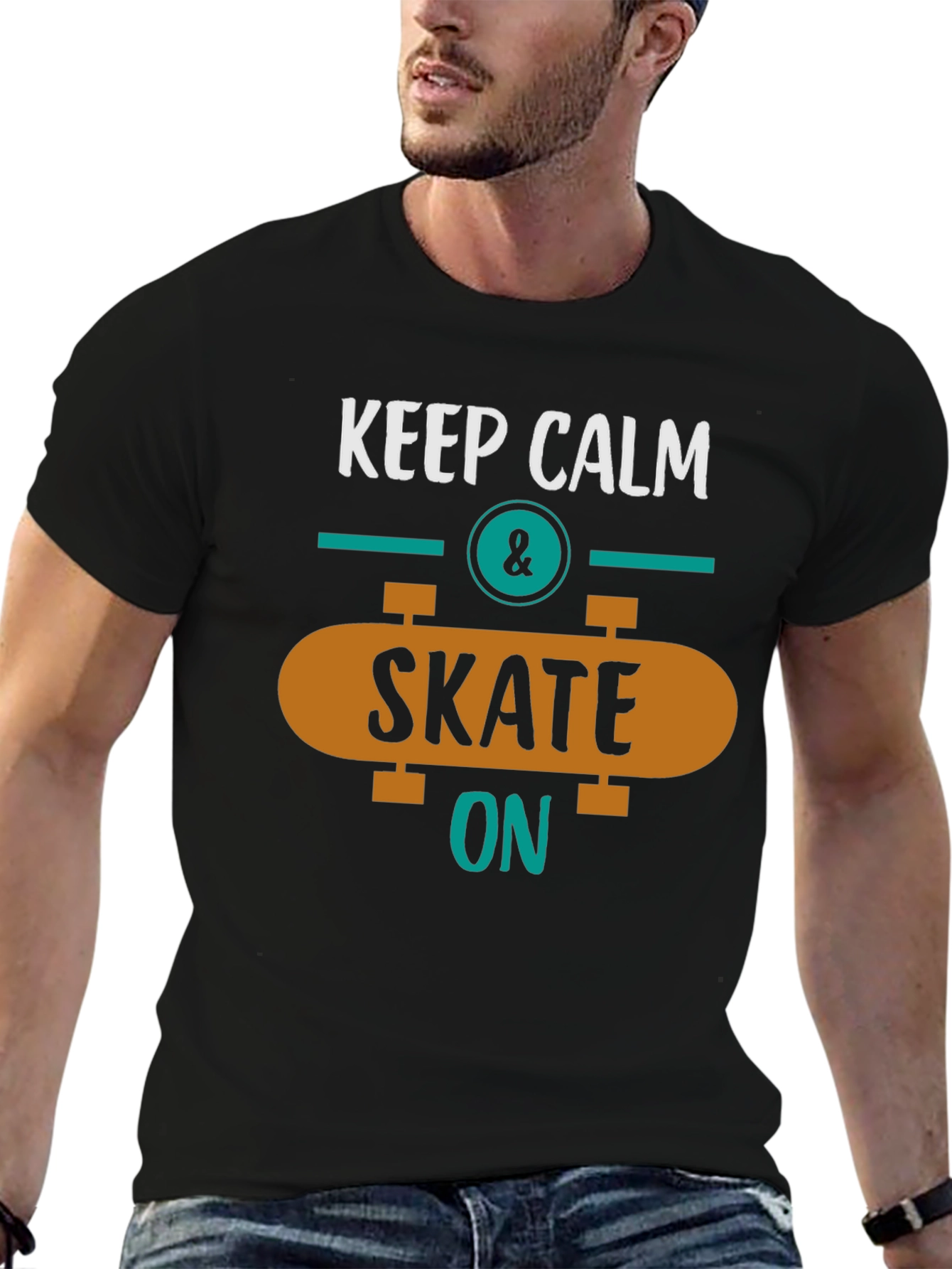 Keep Calm & Skate On Graphic Tee