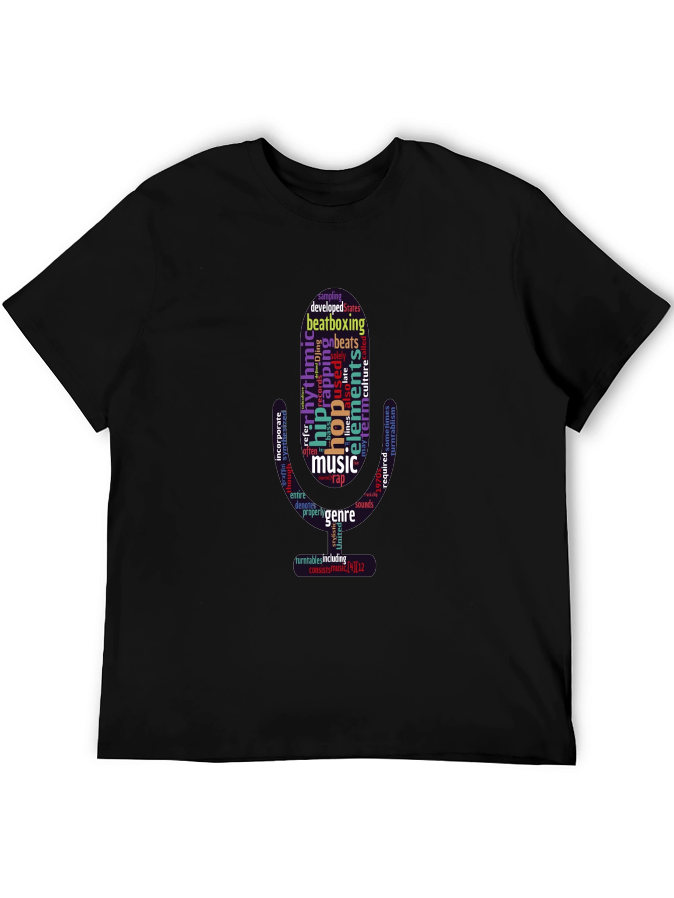 Hip Hop Music Word Art T-Shirt