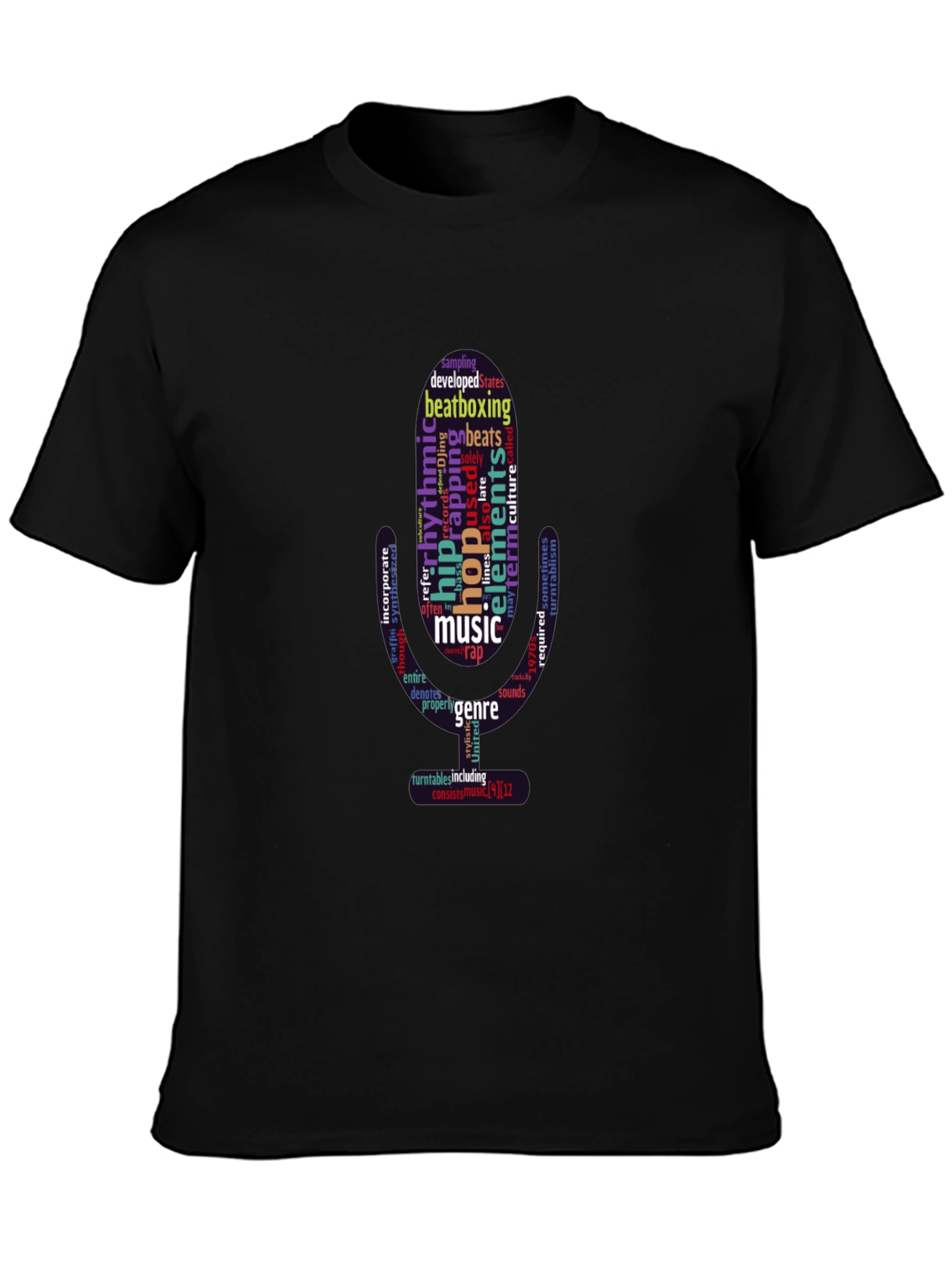 Hip Hop Music Word Art T-Shirt