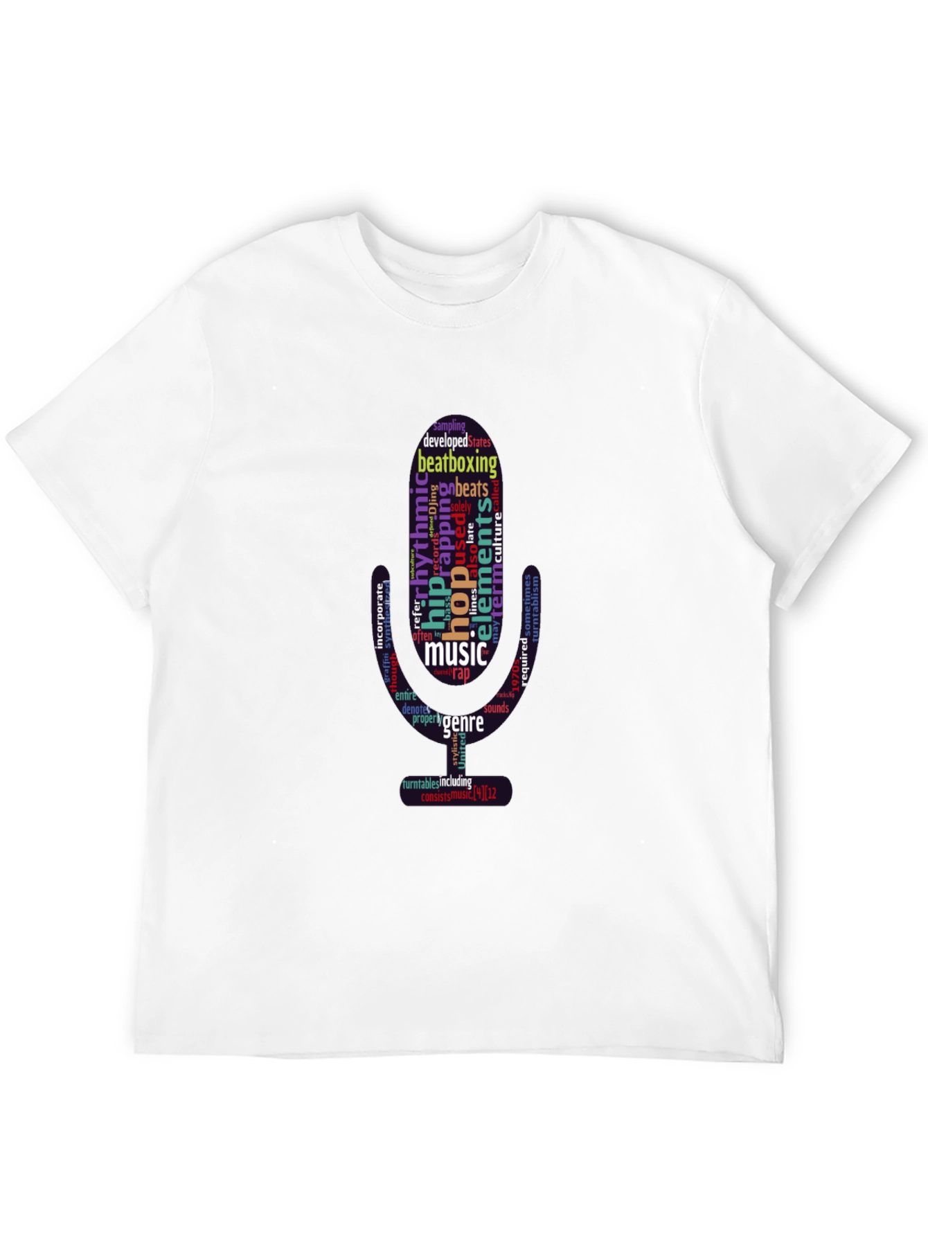 Hip Hop Music Word Art T-Shirt