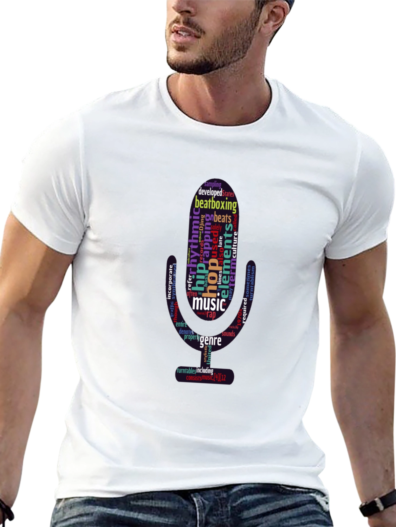 Hip Hop Music Word Art T-Shirt