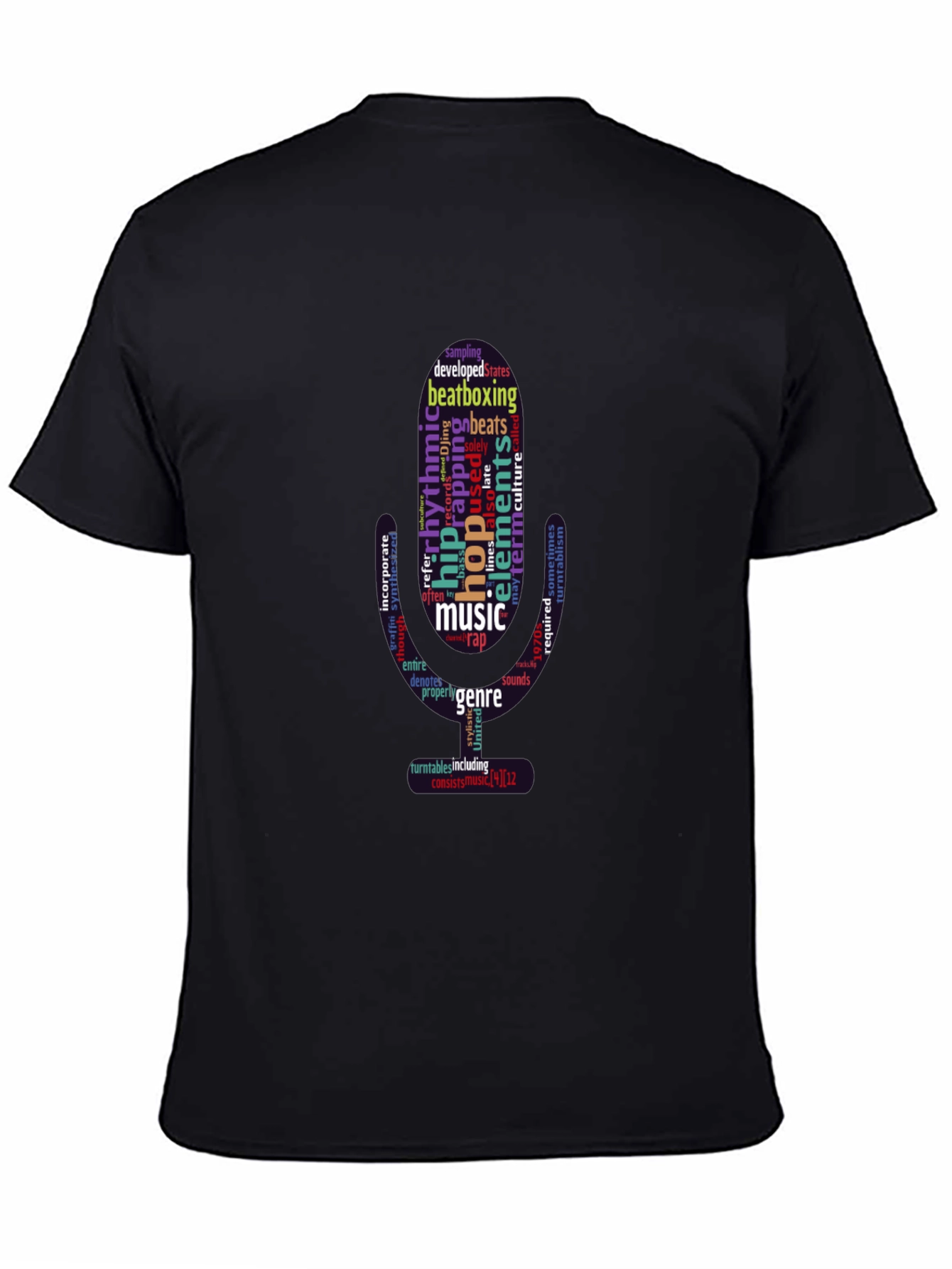 Hip Hop Music Word Art T-Shirt