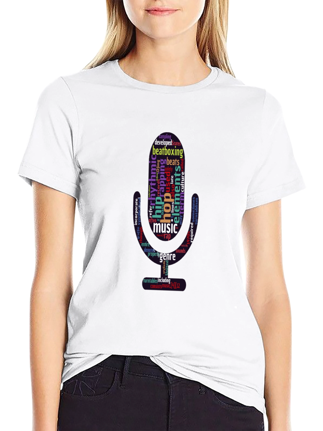Hip Hop Music Word Art T-Shirt