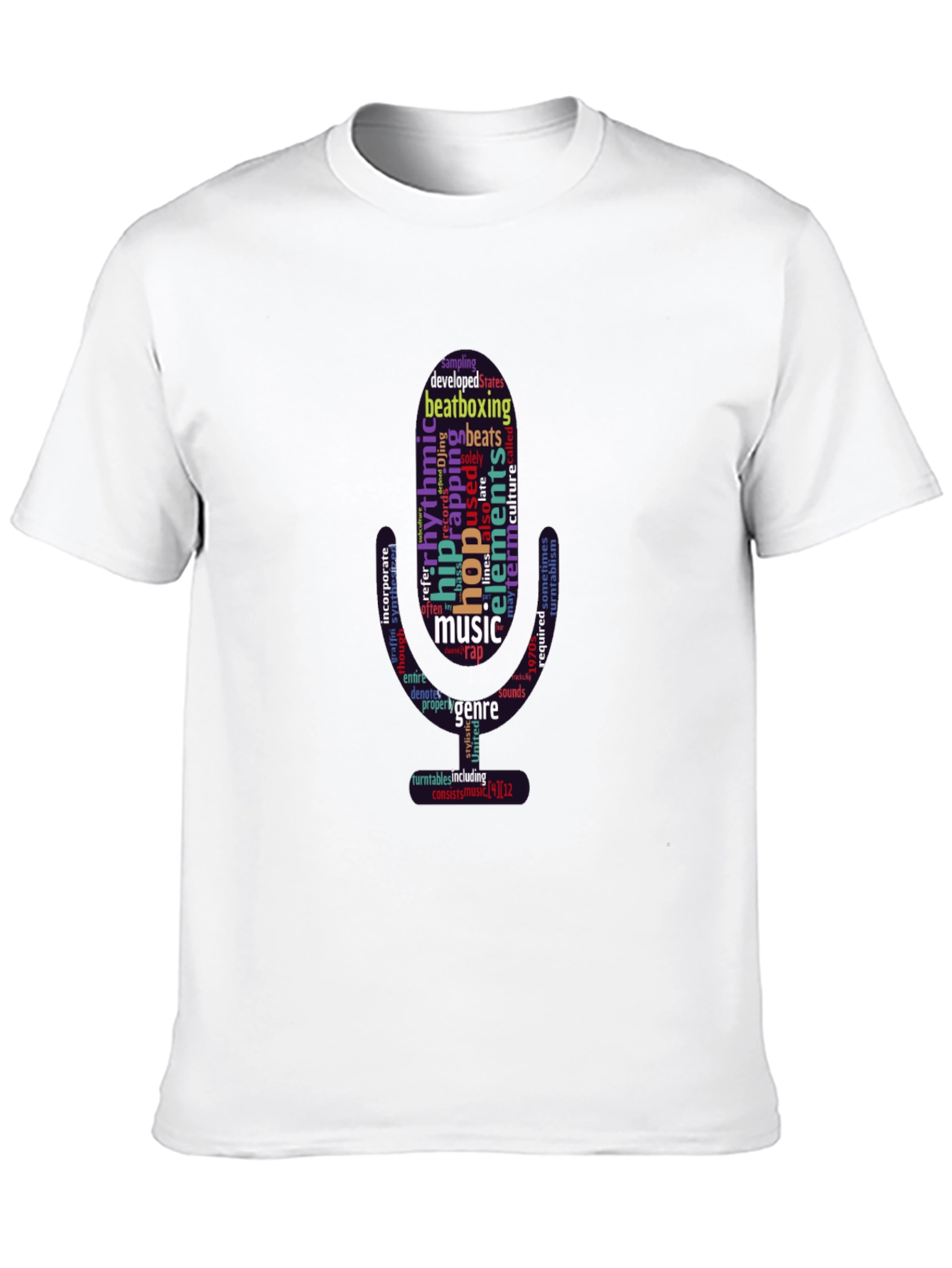 Hip Hop Music Word Art T-Shirt