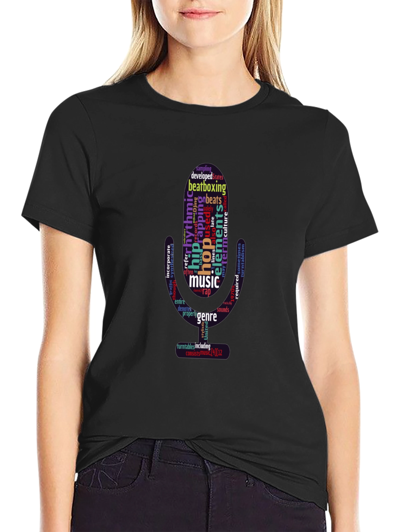 Hip Hop Music Word Art T-Shirt