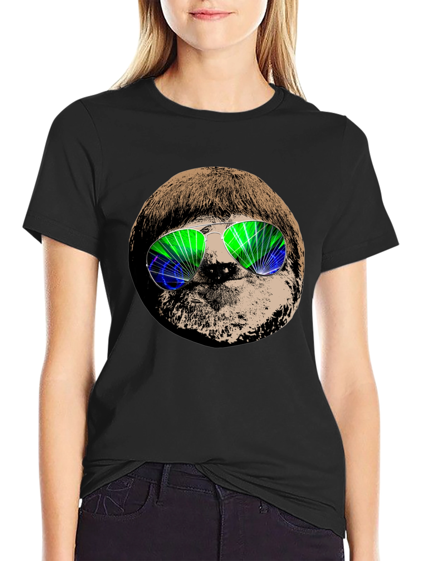 Cool Sloth Graphic Tee - Unisex Black T-Shirt