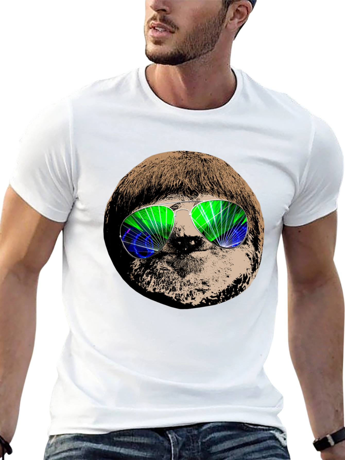 Cool Sloth Graphic Tee - Unisex Black T-Shirt