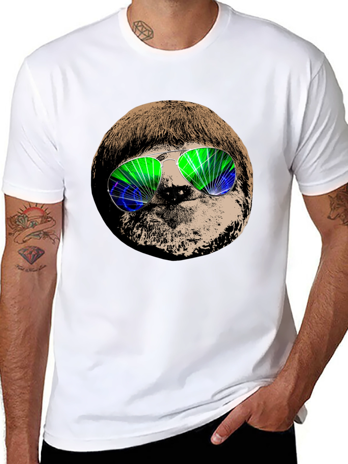 Cool Sloth Graphic Tee - Unisex Black T-Shirt