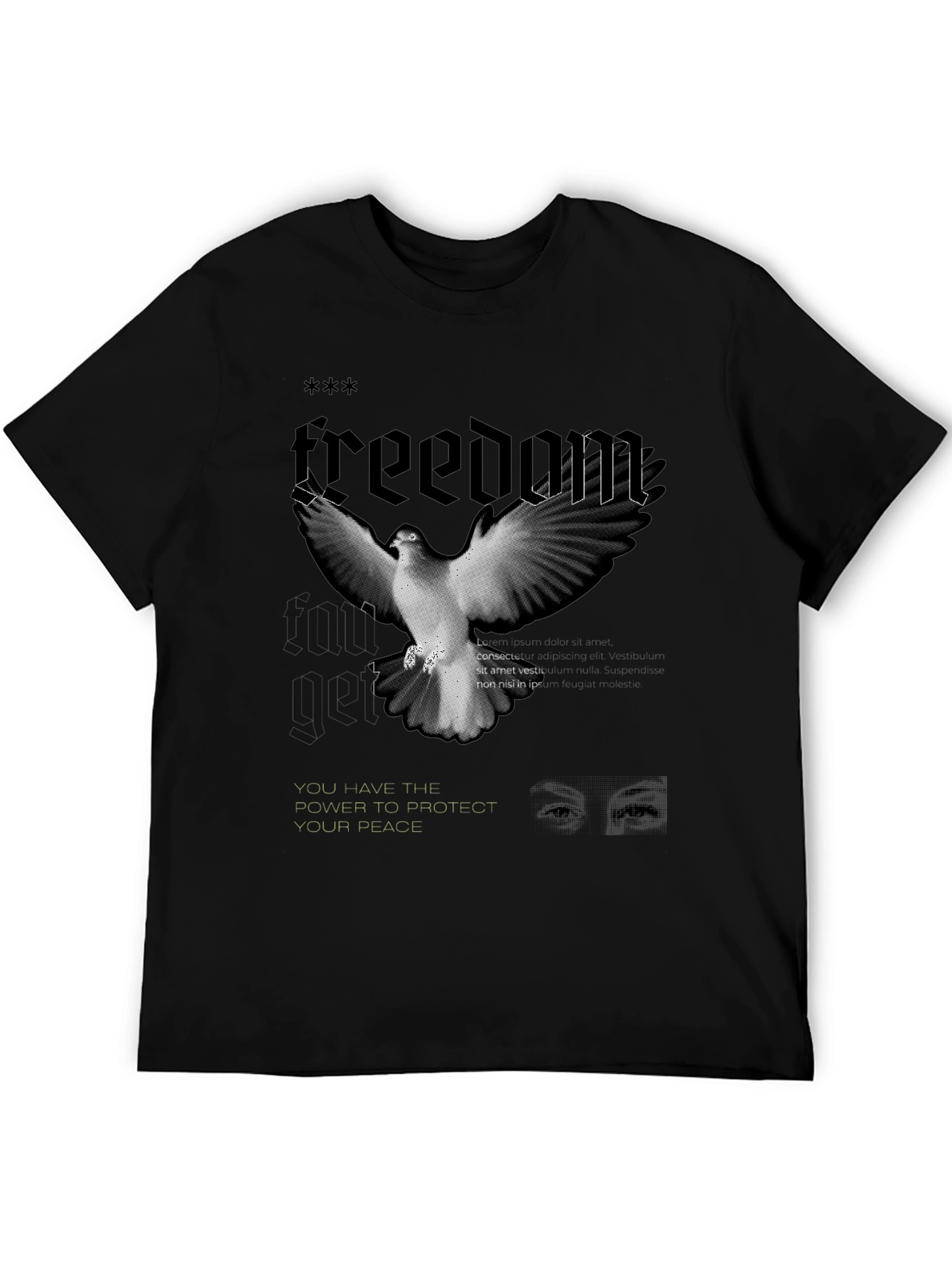 Freedom Dove Graphic T-Shirt - Protect Your Peace