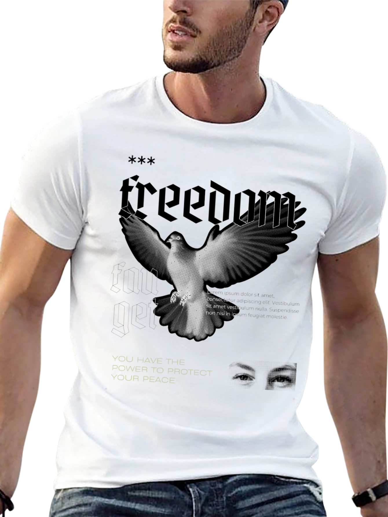 Freedom Dove Graphic T-Shirt - Protect Your Peace