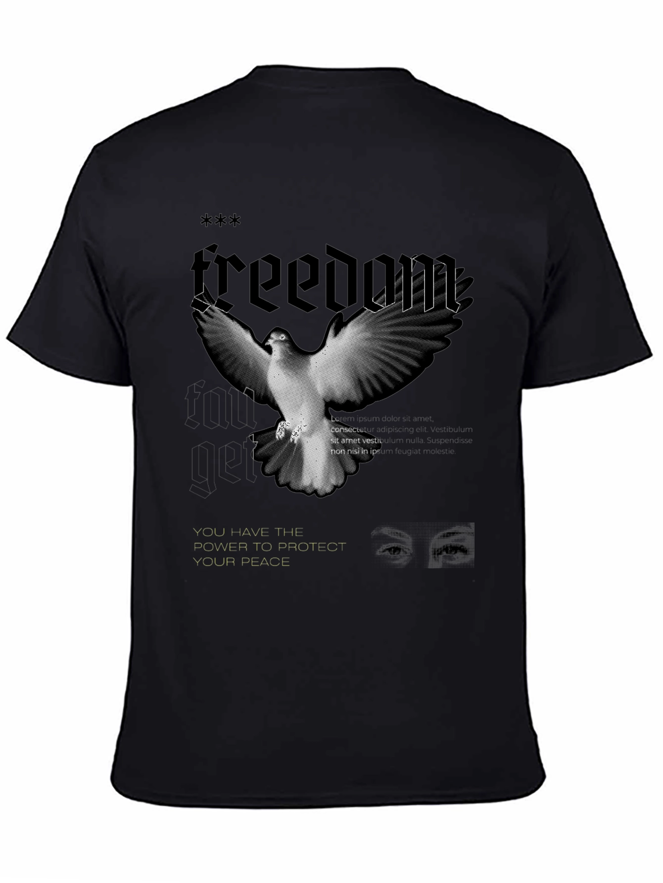 Freedom Dove Graphic T-Shirt - Protect Your Peace