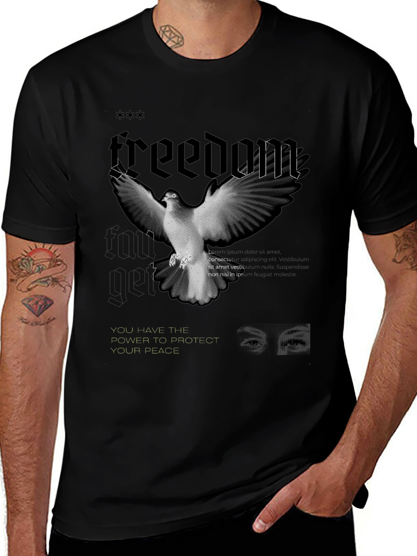 Freedom Dove Graphic T-Shirt - Protect Your Peace